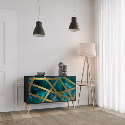 THE LABYRINTH OF GOLD 2-Door Sideboard in Black Finish