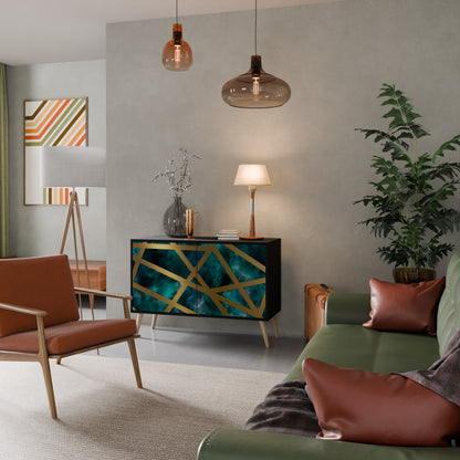 THE LABYRINTH OF GOLD 2-Door Sideboard in Black Finish