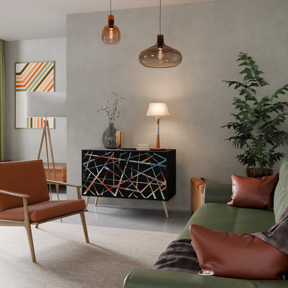 POLYGON VERVE 2-Door Sideboard in Black Finish