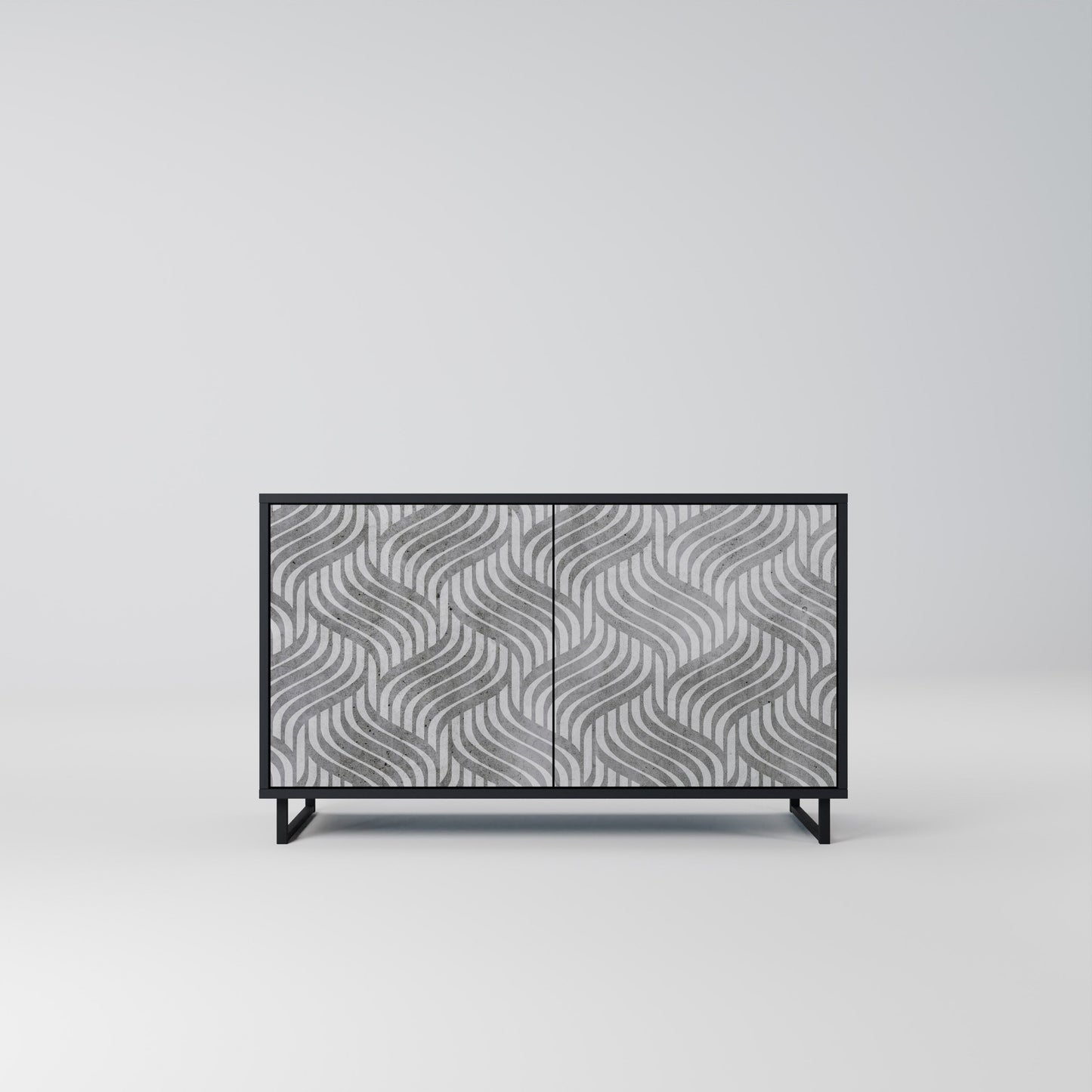 CONCRETE MOVEMENT 2-Door Sideboard in Black Finish