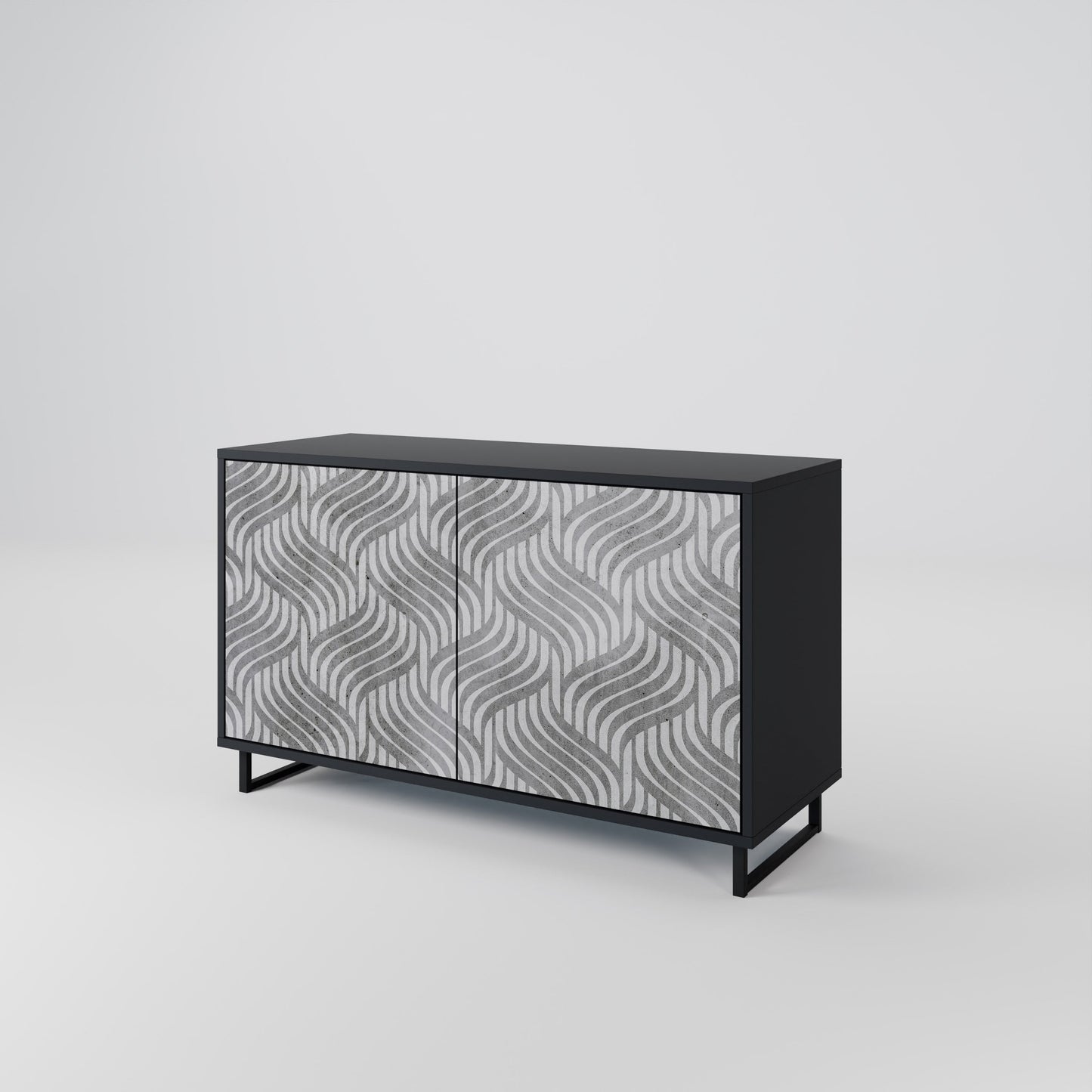 CONCRETE MOVEMENT 2-Door Sideboard in Black Finish