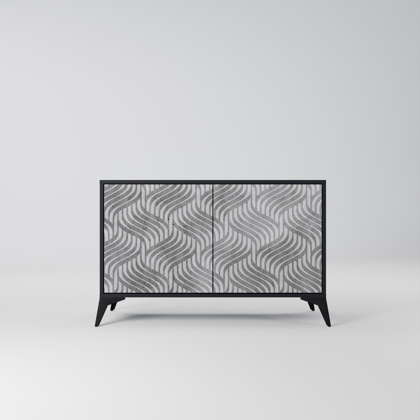 CONCRETE MOVEMENT 2-Door Sideboard in Black Finish