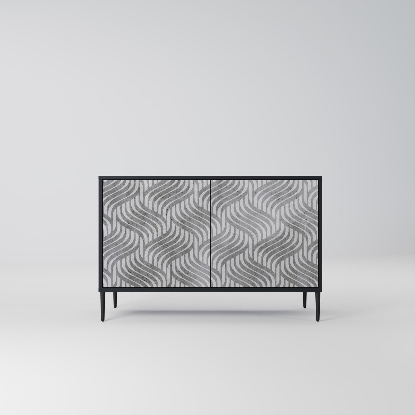 CONCRETE MOVEMENT 2-Door Sideboard in Black Finish