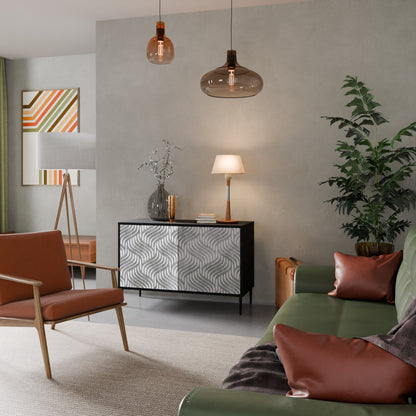 CONCRETE MOVEMENT 2-Door Sideboard in Black Finish