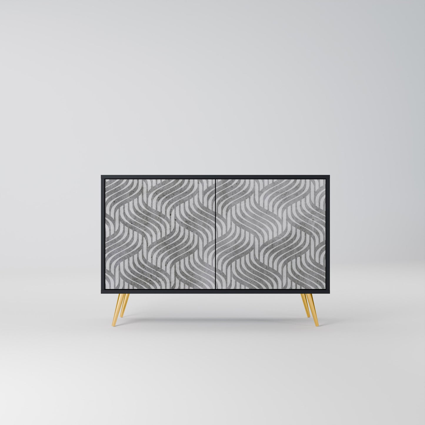 CONCRETE MOVEMENT 2-Door Sideboard in Black Finish