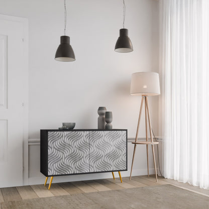 CONCRETE MOVEMENT 2-Door Sideboard in Black Finish