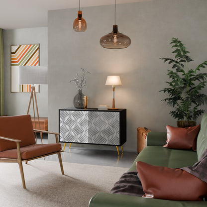 CONCRETE MOVEMENT 2-Door Sideboard in Black Finish