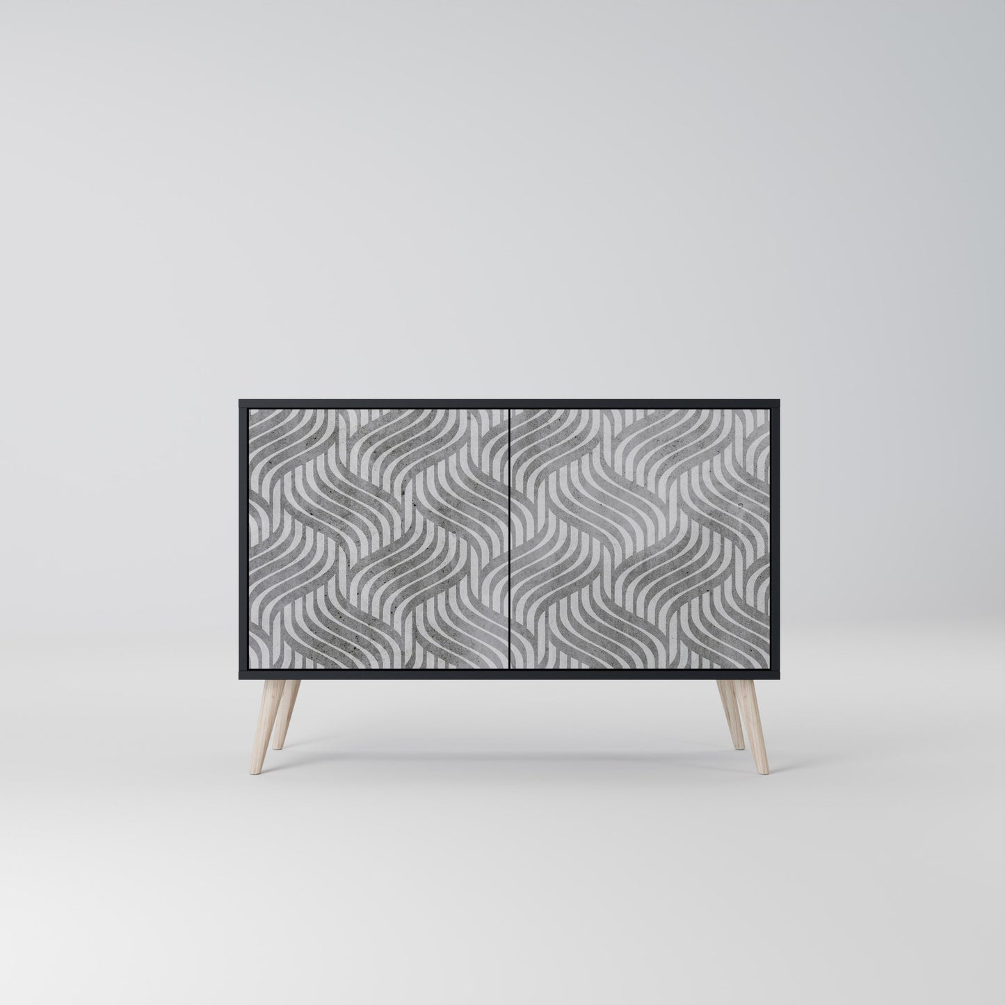 CONCRETE MOVEMENT 2-Door Sideboard in Black Finish