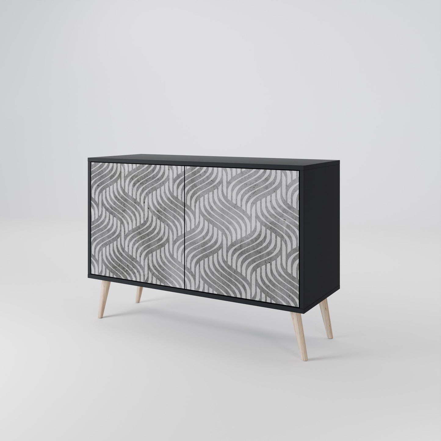 CONCRETE MOVEMENT 2-Door Sideboard in Black Finish