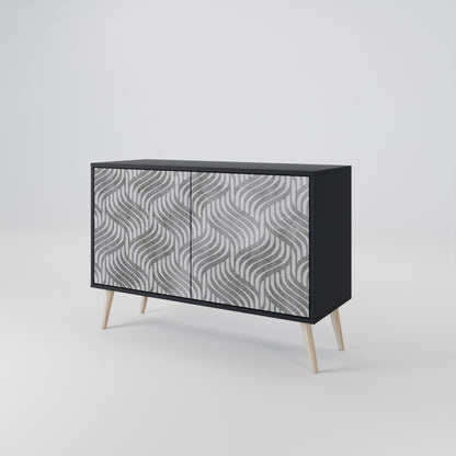 CONCRETE MOVEMENT 2-Door Sideboard in Black Finish