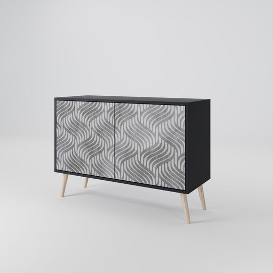 CONCRETE MOVEMENT 2-Door Sideboard in Black Finish