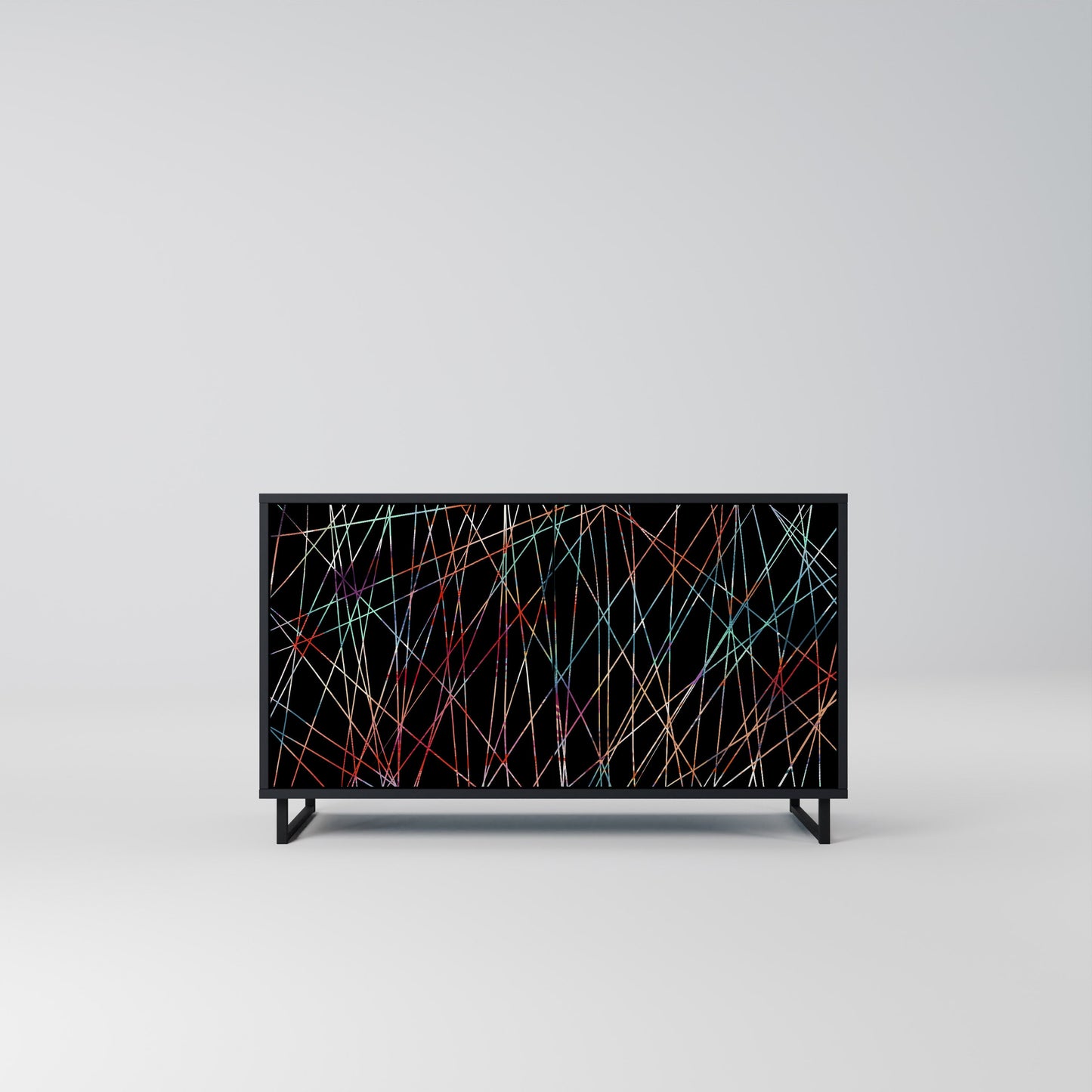LUMINOUS SNARE 2-Door Sideboard in Black Finish