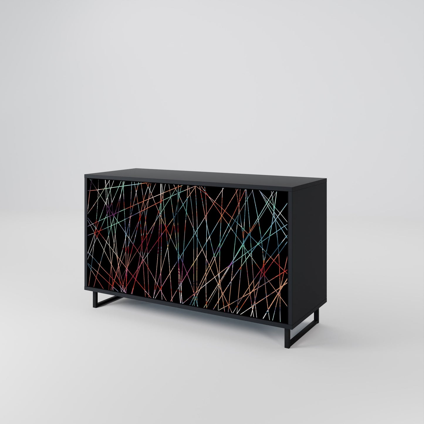 LUMINOUS SNARE 2-Door Sideboard in Black Finish