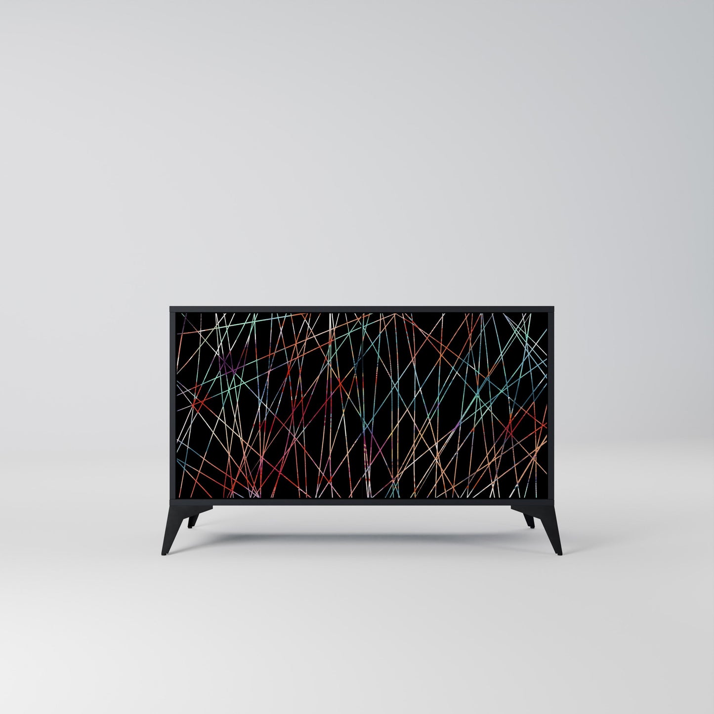 LUMINOUS SNARE 2-Door Sideboard in Black Finish