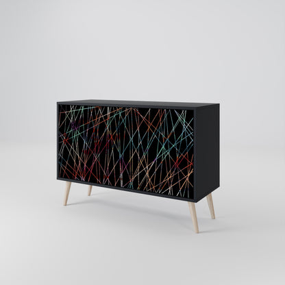 LUMINOUS SNARE 2-Door Sideboard in Black Finish