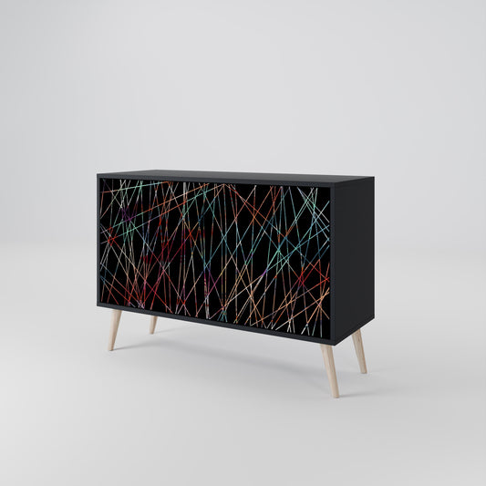 LUMINOUS SNARE 2-Door Sideboard in Black Finish