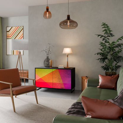 VIVID GEOMETRY 2-Door Sideboard in Black Finish