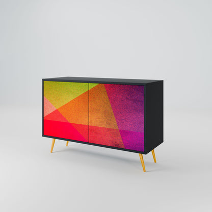 VIVID GEOMETRY 2-Door Sideboard in Black Finish