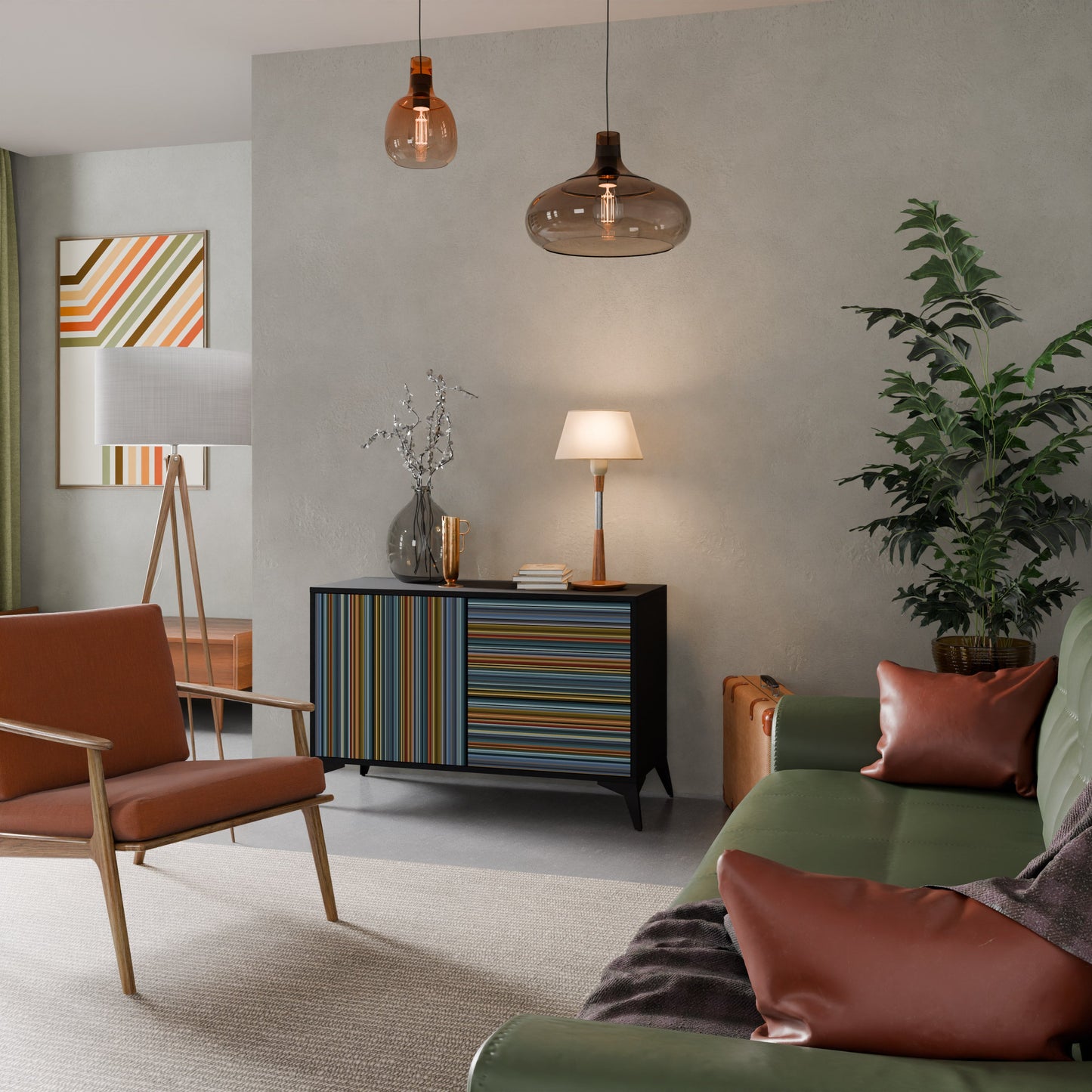 LINEOUT SPECTRUM 2-Door Sideboard in Black Finish