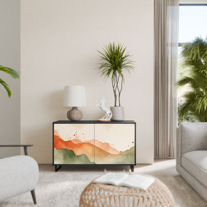 WATERCOLOUR PEAKS 2-Door Sideboard in Black Finish