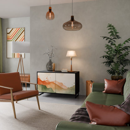 WATERCOLOUR PEAKS 2-Door Sideboard in Black Finish