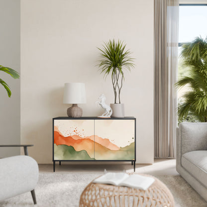 WATERCOLOUR PEAKS 2-Door Sideboard in Black Finish