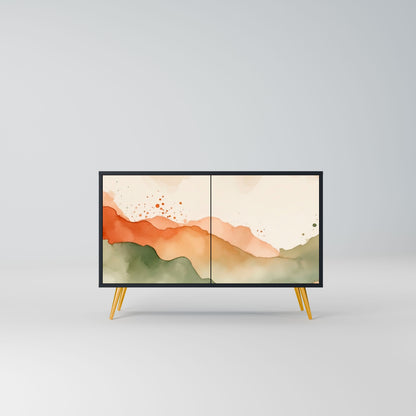 WATERCOLOUR PEAKS 2-Door Sideboard in Black Finish