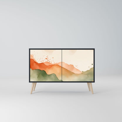 WATERCOLOUR PEAKS 2-Door Sideboard in Black Finish
