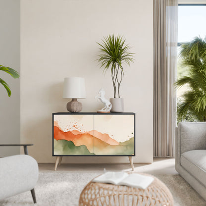 WATERCOLOUR PEAKS 2-Door Sideboard in Black Finish