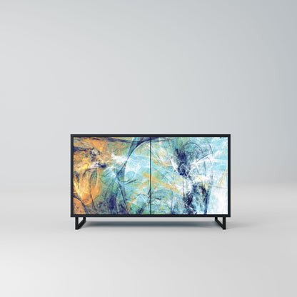 ABSTRACT THOUGHTS 2-Door Sideboard in Black Finish