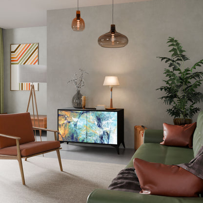 ABSTRACT THOUGHTS 2-Door Sideboard in Black Finish