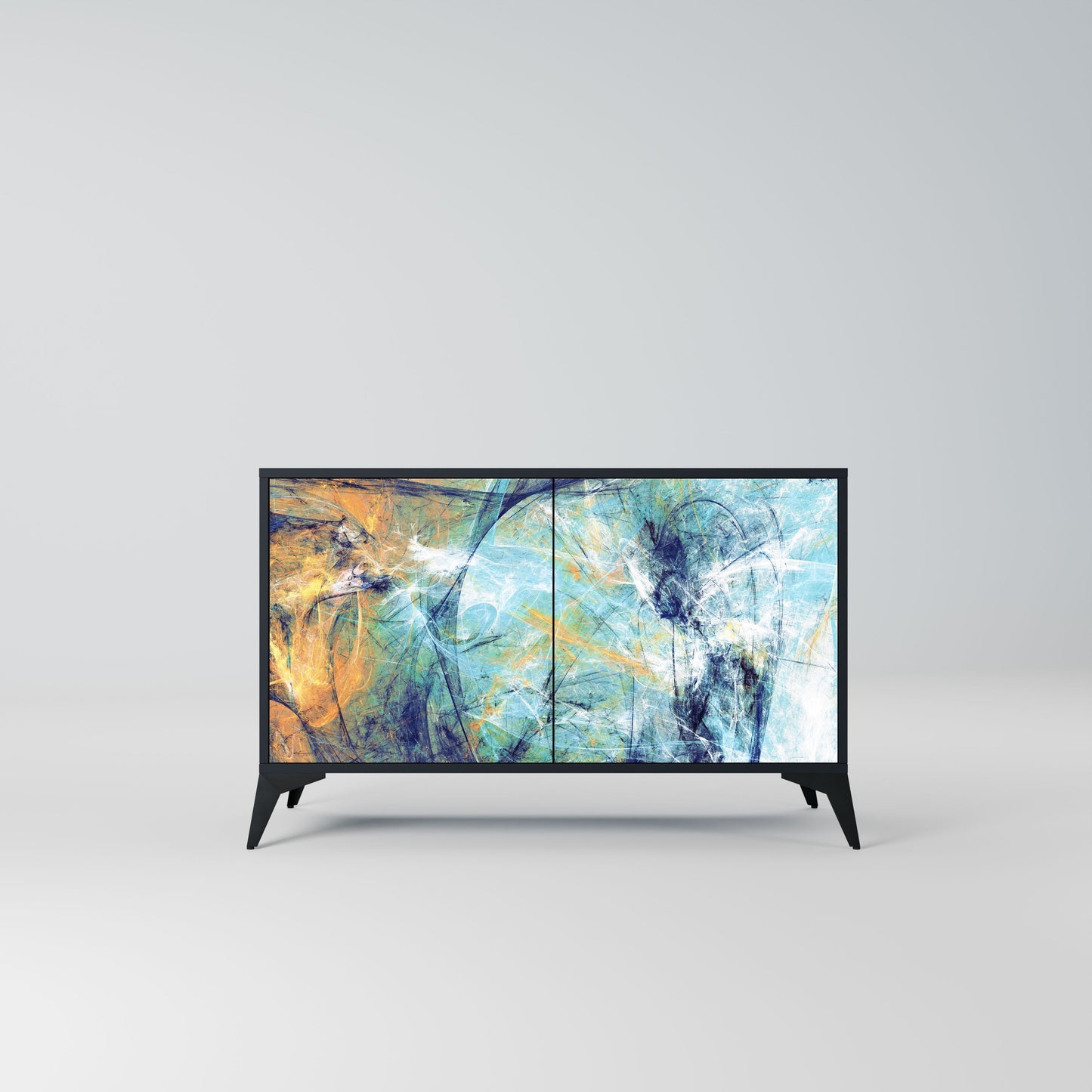 ABSTRACT THOUGHTS 2-Door Sideboard in Black Finish