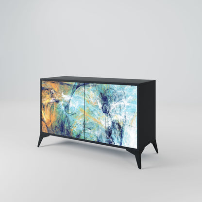 ABSTRACT THOUGHTS 2-Door Sideboard in Black Finish