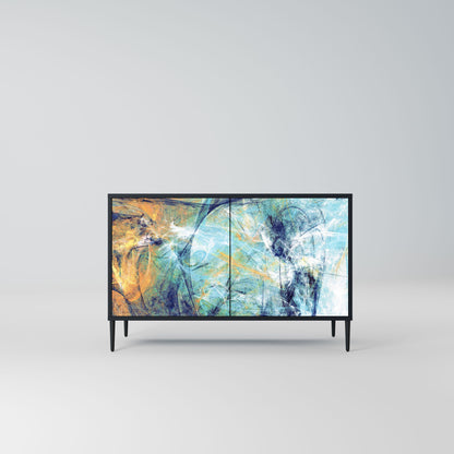 ABSTRACT THOUGHTS 2-Door Sideboard in Black Finish