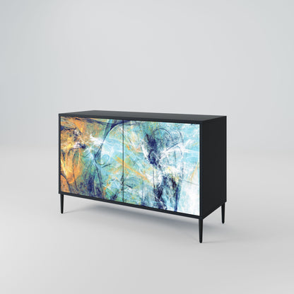 ABSTRACT THOUGHTS 2-Door Sideboard in Black Finish