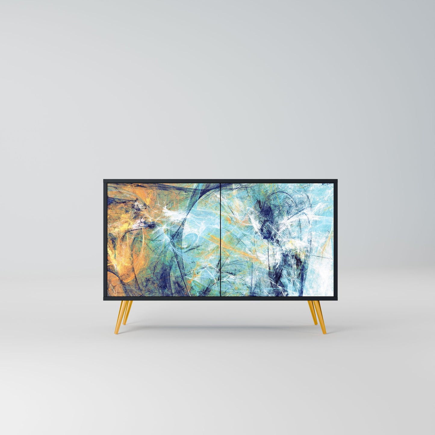 ABSTRACT THOUGHTS 2-Door Sideboard in Black Finish