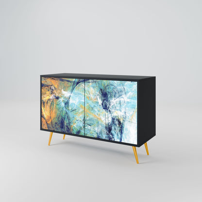 ABSTRACT THOUGHTS 2-Door Sideboard in Black Finish