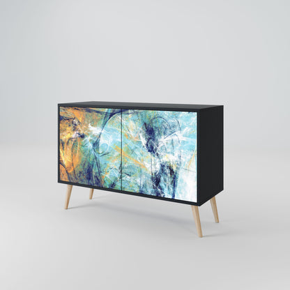 ABSTRACT THOUGHTS 2-Door Sideboard in Black Finish