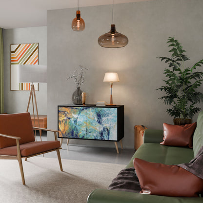 ABSTRACT THOUGHTS 2-Door Sideboard in Black Finish