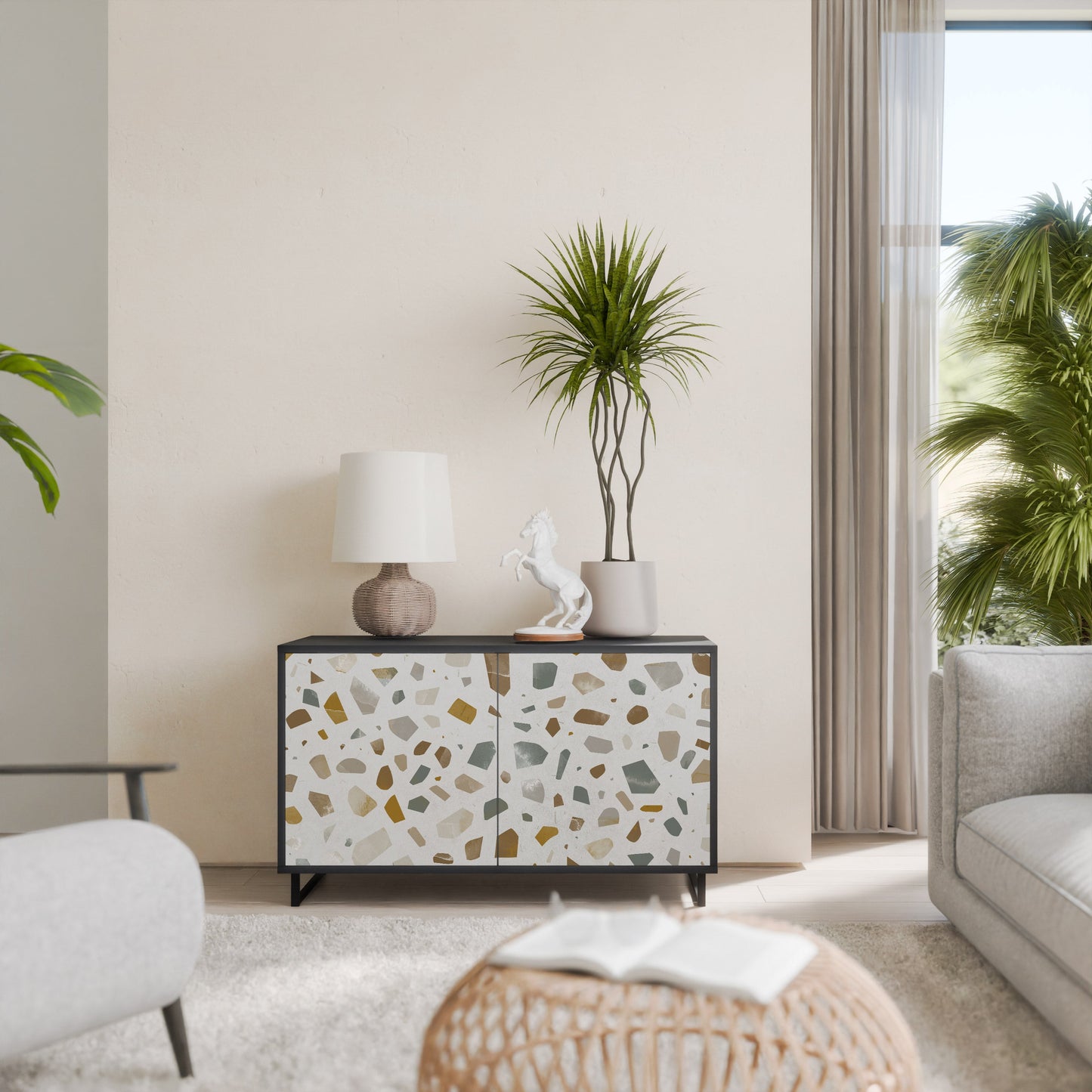 PIECES OF TOMORROW 2-Door Sideboard in Black Finish