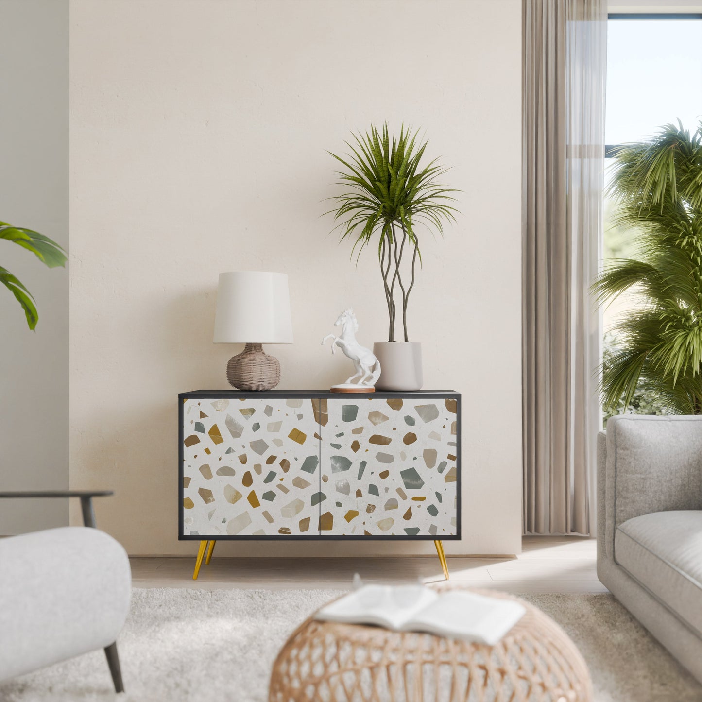 PIECES OF TOMORROW 2-Door Sideboard in Black Finish