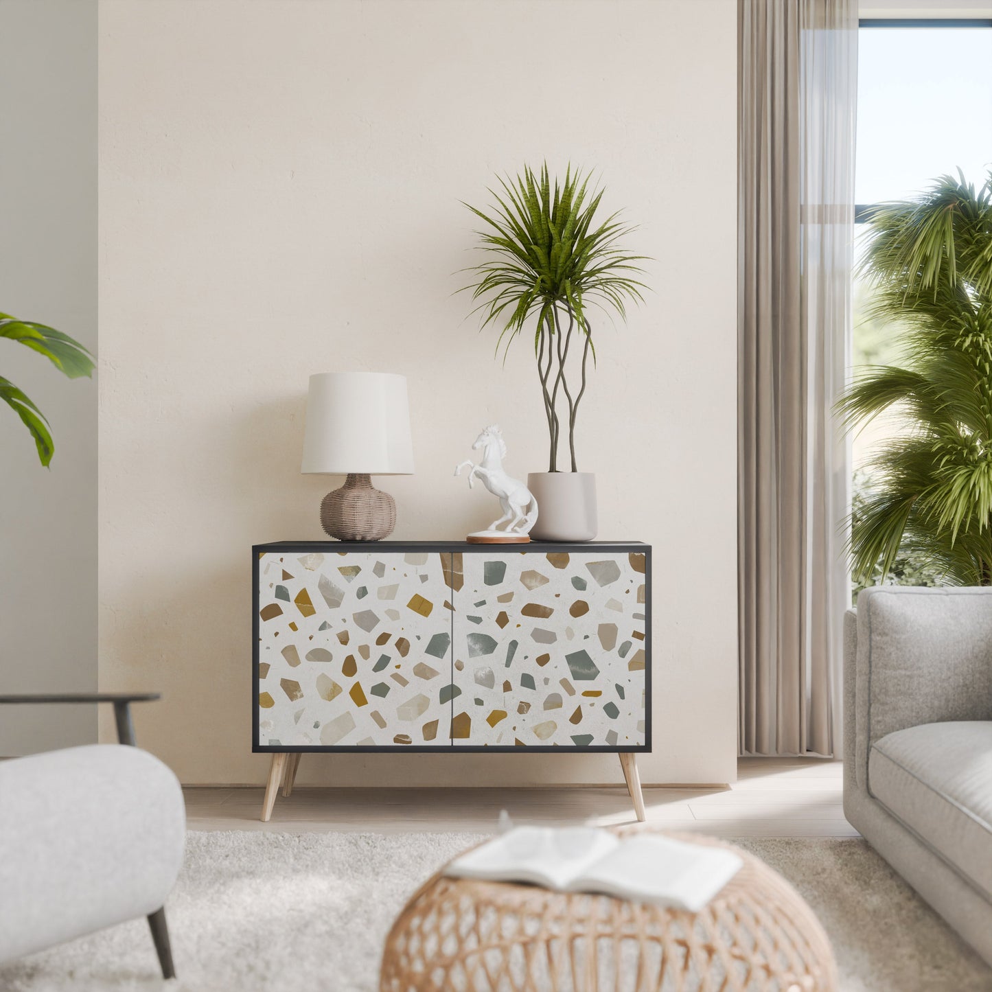 PIECES OF TOMORROW 2-Door Sideboard in Black Finish