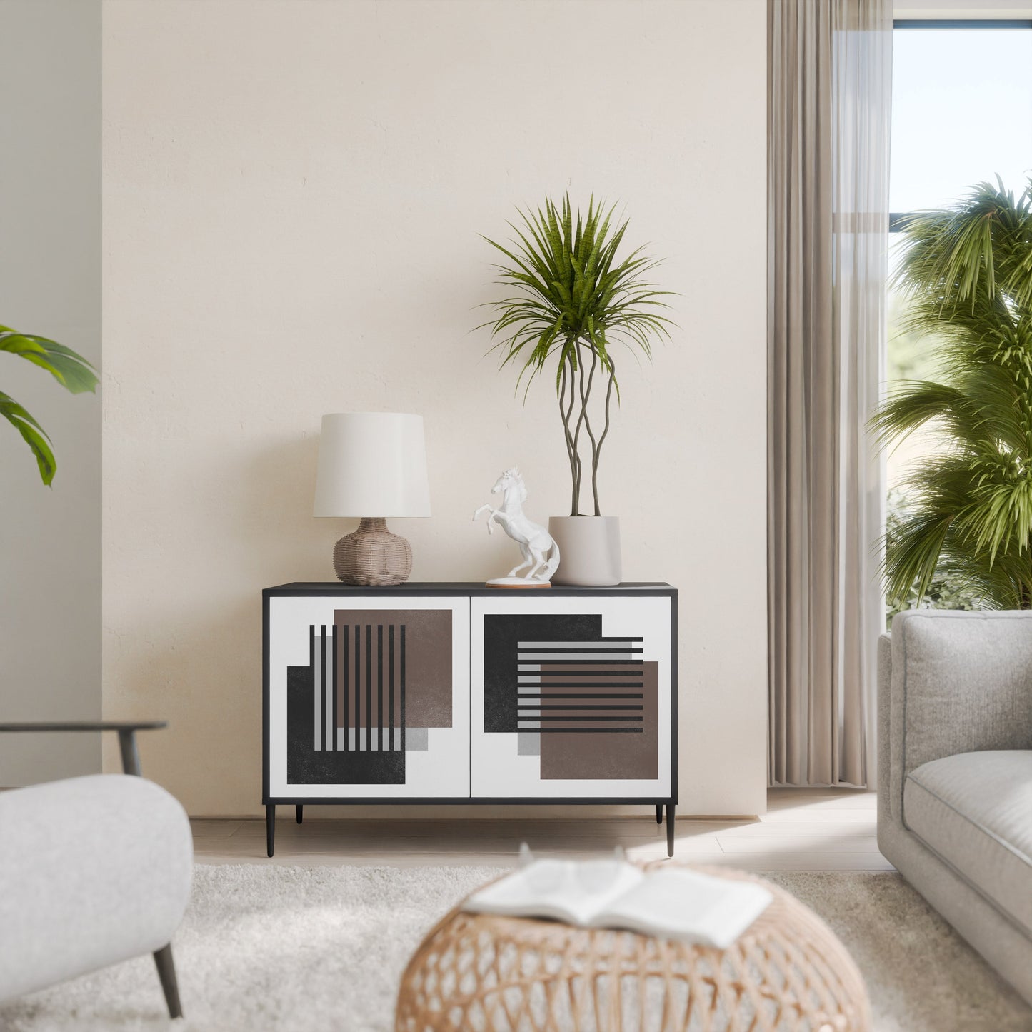 SHADOW SYNCHRONY 2-Door Sideboard in Black Finish