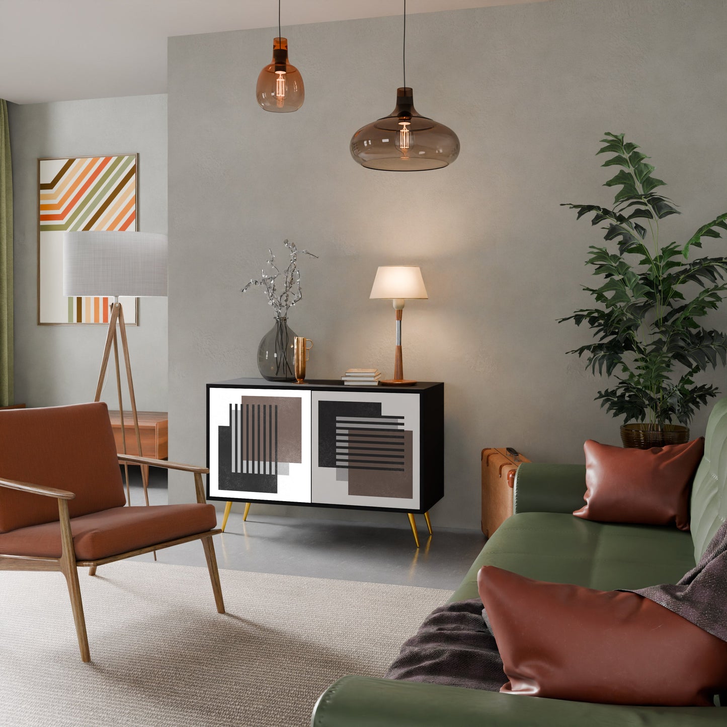 SHADOW SYNCHRONY 2-Door Sideboard in Black Finish