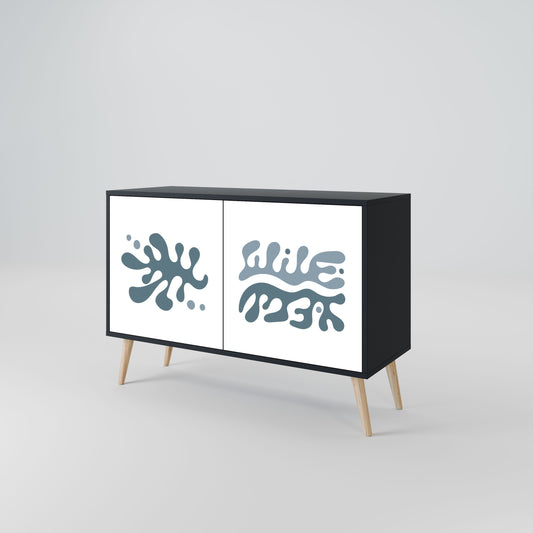 WONDERLAND VEGETATION 2-Door Sideboard in Black Finish