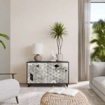 ASHEN ARIA Madia a 2 Ante in Finitura Nera