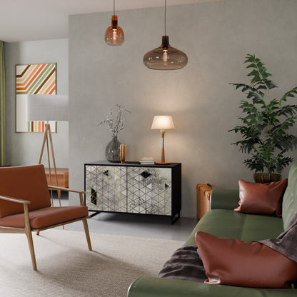 ASHEN ARIA Madia a 2 Ante in Finitura Nera