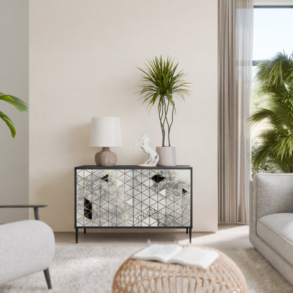 ASHEN ARIA Madia a 2 Ante in Finitura Nera