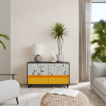 DYED BY ORANGE Madia a 2 Ante in Finitura Nera