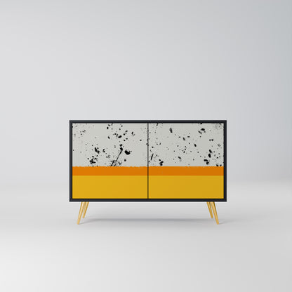 DYED BY ORANGE Madia a 2 Ante in Finitura Nera